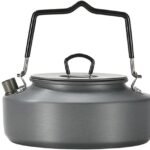 Camping Tea Kettle Portable Camp Coffee Tea Pot Lightweight Aluminum Water Boiler for Backpacking Picnic Fishing 0.8L