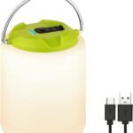 LED Camping Lantern, Rechargeable Camping Light, 4 Modes Outdoor Flashlights Lanterns with 1000LM, Water Resistant Portable Emergency Camp Light for Hurricane Hiking Survival Kits - Green