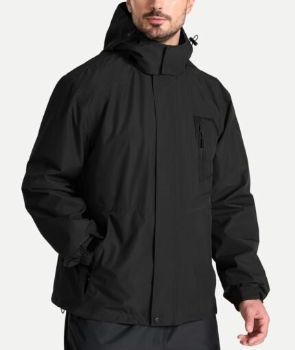 Mens Rain Jackets Waterproof with Hood Men Windbreaker Jackets Lightweight Rain Coats for Golf Fishing Hiking