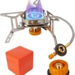 Camping Stove 3500 W, Outdoor Gas Stove Small Foldable Camping Stove Gas Stove with Adapter Camping with Piezo Ignition for Outdoor Picnic Trekking Hiking Hiking