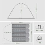 Camping Tent with Vestibule, Tents Camping Tent for 2-4 People,  Waterproof Tent for Camping, Travel, Trekking, Garden, Dome Tent, Ultralight Backpack, Upgrade - Image 2
