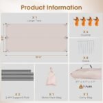 Camping Tarp with Poles, 10 x 16.4 ft Large Camping Awning, Waterproof Tent Tarp, Picnic, Beach, Outdoor Activities, Hammock, Garden, Car - Image 2