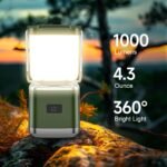 LED Camping Lantern, 1000 Lumens Camping Lantern Rechargeable with 4 Light Modes, Waterproof, Camping Essentials, Mini Lantern Flashlight for Camping, Hurricane, Emergency, Hiking, Power Outages, 2pc - Image 2