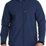 Men's Lightweight Softshell Jacket Fleece Lined Hooded Water Resistant Winter Hiking Windbreaker Jackets