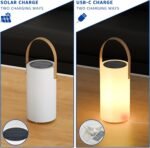Solar Table Lamp Outdoor 2 in 1 Charging Portable LED Table Lamp Battery Waterproof with Remote 8 Colors Dimmable IP44 for Terrace Camping Garden Balcony Patio - Image 2