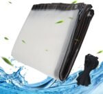 Transparent Tarpaulin with Eyelets, Waterproof Tarpaulin, Transparent Side Panels, Gazebo Tarpaulin for Outdoor Use, Rainproof (3 x 6 m Rainproof Cloth, 10 m Braided Rope)