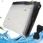 Transparent Tarpaulin with Eyelets, Waterproof Tarpaulin, Transparent Side Panels, Gazebo Tarpaulin for Outdoor Use, Rainproof (3 x 6 m Rainproof Cloth, 10 m Braided Rope)