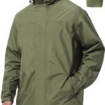 Mens Lightweight Rain Jacket Waterproof Windbreaker Packable Rain Coat with Hood for Golf Running Hiking Travel