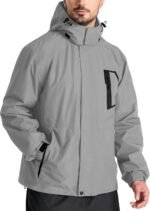 Mens Rain Jackets Waterproof with Hood Men Windbreaker Jackets Lightweight Rain Coats for Golf Fishing Hiking