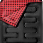 Double Sleeping Bags for Adults, Queen Size 2 Person All Season for Warm & Cold Weather | Fits Kids 10-12 (Girls & Boys) - Lightweight & Waterproof Camping Essentials for Hiking,