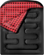 Double Sleeping Bags for Adults, Queen Size 2 Person All Season for Warm & Cold Weather | Fits Kids 10-12 (Girls & Boys) - Lightweight & Waterproof Camping Essentials for Hiking,