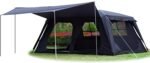 Extra Large Tent 10-12-14 Person(B),Family Cabin Tents,2 Rooms,3 Doors and 3 Windows with Mesh,Straight Wall,Waterproof,Double Layer,Big Tent for Outdoor,Picnic,Camping,Family Gathering