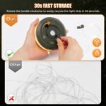 10M Camping Light String 8 Modes Camping Lights Roll Up Camping Lamp USB Rechargeable IPX4 Waterproof for Home Garden Yard - Image 2