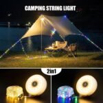 2-Pack Camping String Lights - 4 in 1 Outdoor Camping Lantern with 8 Lighting Modes(32.8Ft), Quick 30s Recovery, Waterproof,  Fast Charging, Portable Camping Lights for Camping/Yard/Hiking - Image 2