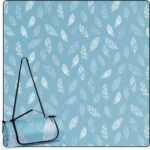 Picnic Blanket Waterproof Washable Beach Blanket Sandfree XXL Camping Blanket Beach Mat Insulated with Waterproof Backing (200 x 200 cm, Blue)