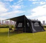 Extra Large Tent 10-12-14 Person(B),Family Cabin Tents,2 Rooms,3 Doors and 3 Windows with Mesh,Straight Wall,Waterproof,Double Layer,Big Tent for Outdoor,Picnic,Camping,Family Gathering - Image 2