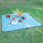 Picnic Blanket Waterproof Washable Beach Blanket Sandfree XXL Camping Blanket Beach Mat Insulated with Waterproof Backing (200 x 200 cm, Blue) - Image 2